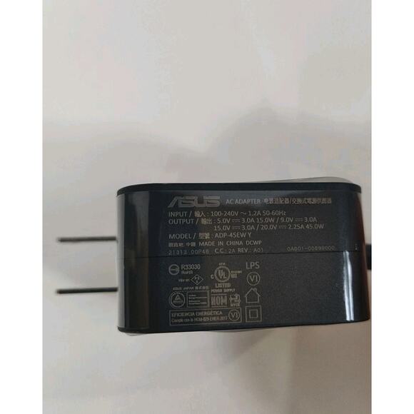 Genuine Asus 45W‎ USB-C Type-C AC Adapter ADP-45EW Y - Picture 2 of 3